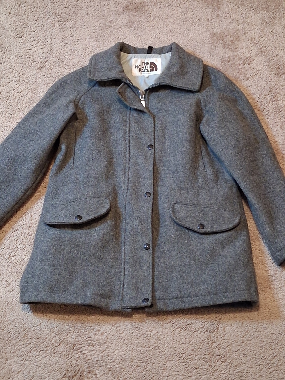 The North Face Women's Gray Wool-Blend Coat